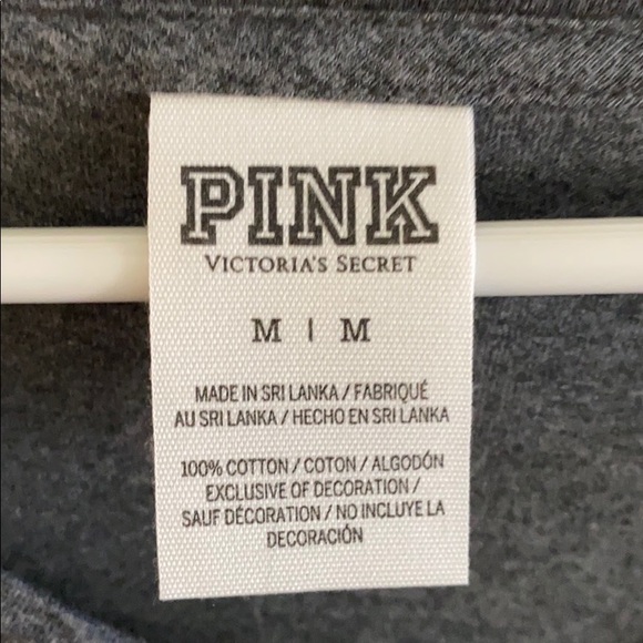 Pink Victoria’s Secret grey long sleeve shirt - Picture 2 of 4
